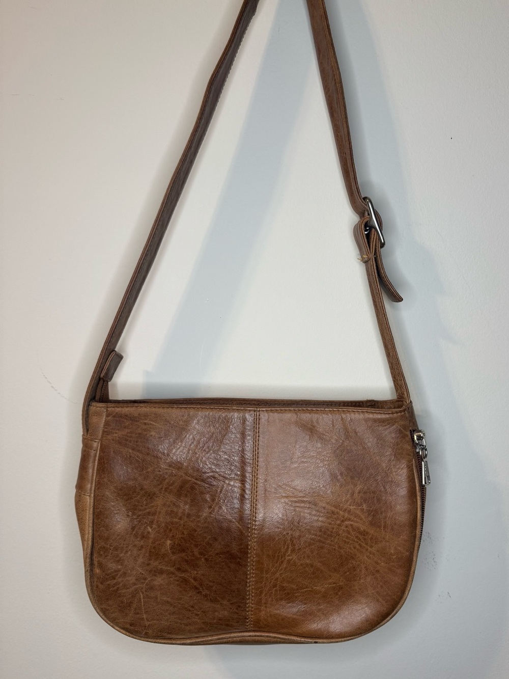 Coronado Leather Brown Leather Crossbody Bag CCW w keys